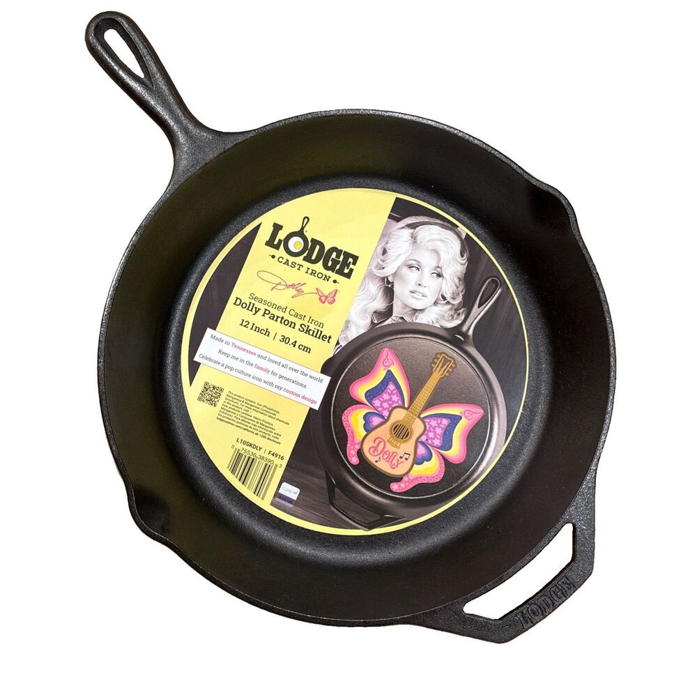 🦋 LODGE~DOLLY PARTON~CAST IRON SKILLET PAN 10.25" BUTTERFLY~ NWT